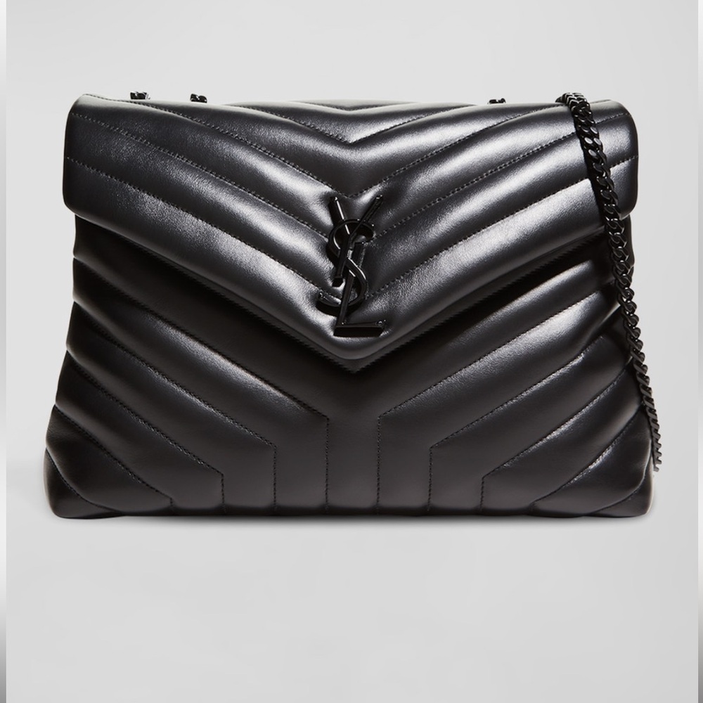 Saint Laurent Black Quilted Leather Bag - Picture 2 of 9
